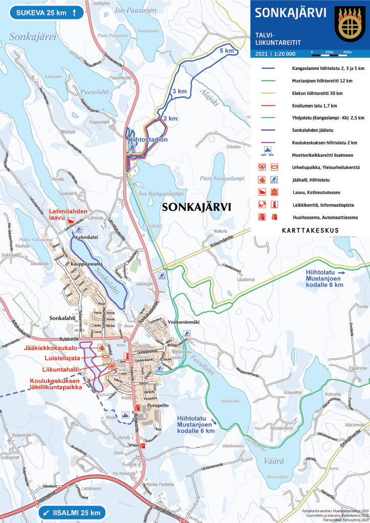 Sonkajärven talviliikuntareitit kartta